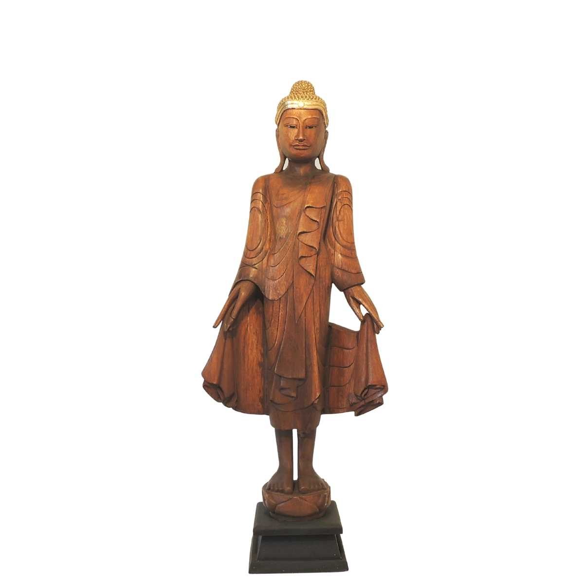 Buddha Figur Holz "Khao Sok Nature" Unikat ca. 113 cm