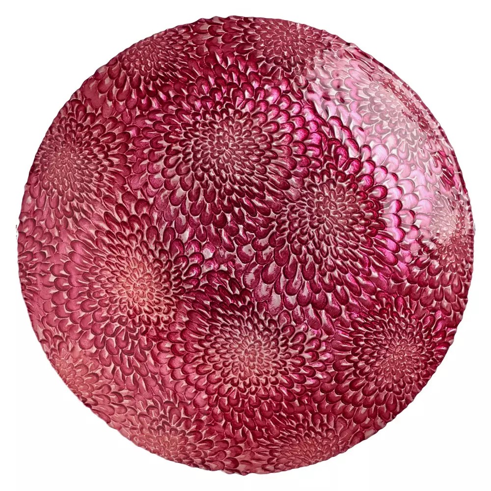 Schale Bowl Chrysanthemen 33 cm Glas