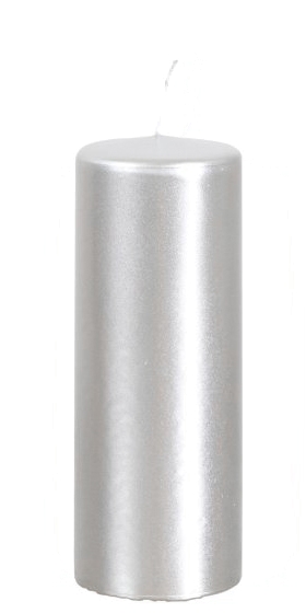 Stumpenkerzen Skyline 58x150 Metallic-Silber