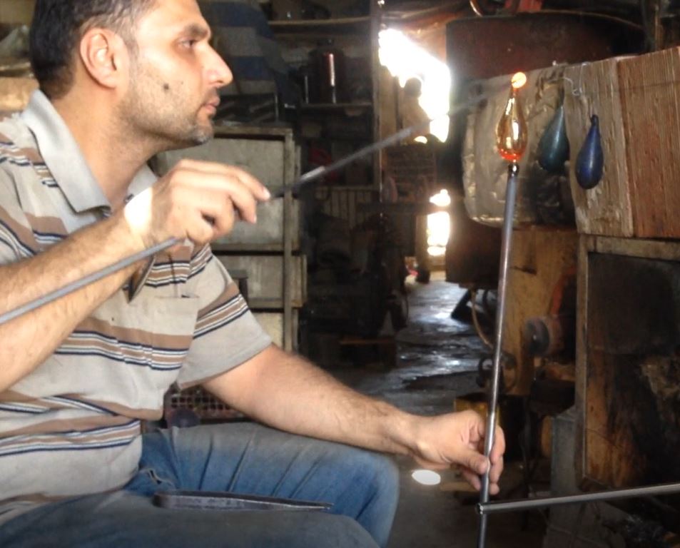 syrische Glaslampen Handwerk