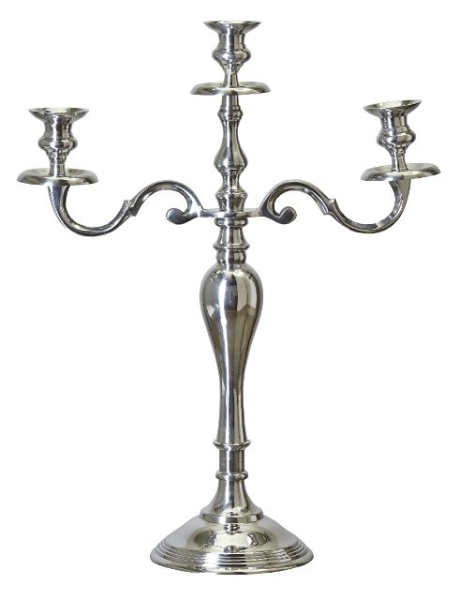 AFFARI - Kerzenständer Stella silber - 3-armig - Höhe ca. 52cm