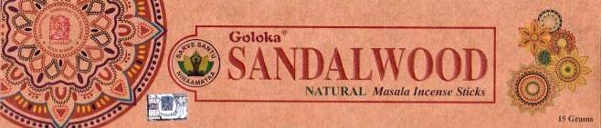 Goloka Natural Sandalwood Räucherstäbchen Indien 15g