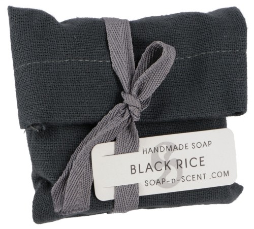 Seife Black Rice 100g handgefertigt Thailand in Baumwollsäckchen