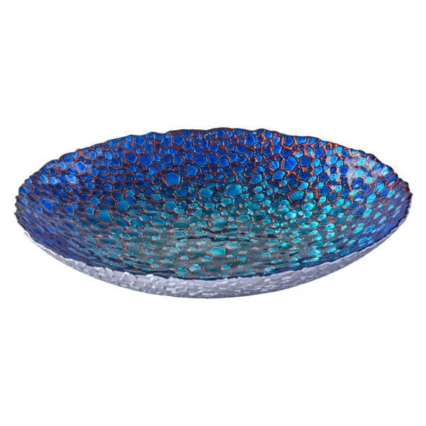 Schale Bowl Mosaic Blue 33 cm Glas
