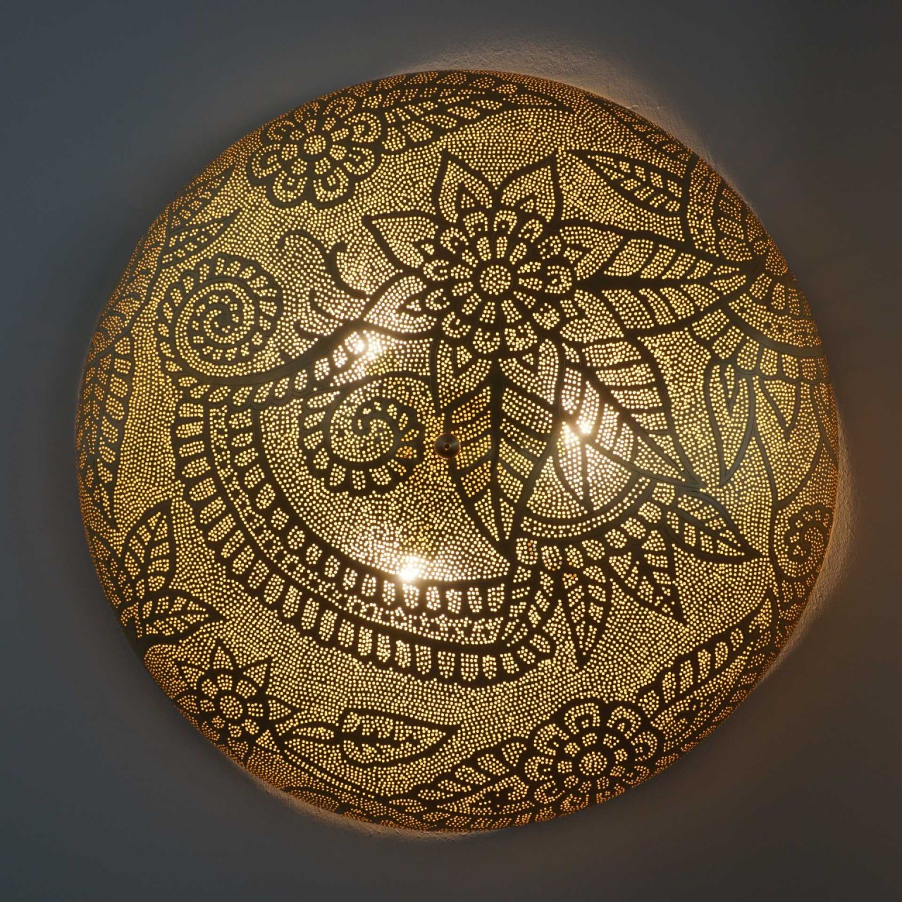 Marama Mindia 80cm Gold - Majestätische orientalische Wandlampe, Beleuchtet