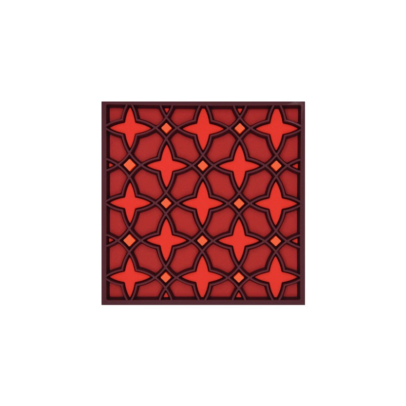 Untersetzer Silikon - Coaster Najma Red - 9x9cm