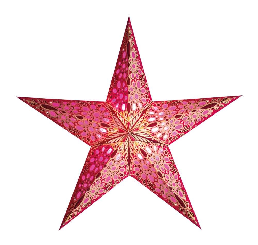 Papierstern starlightz festival pink size M