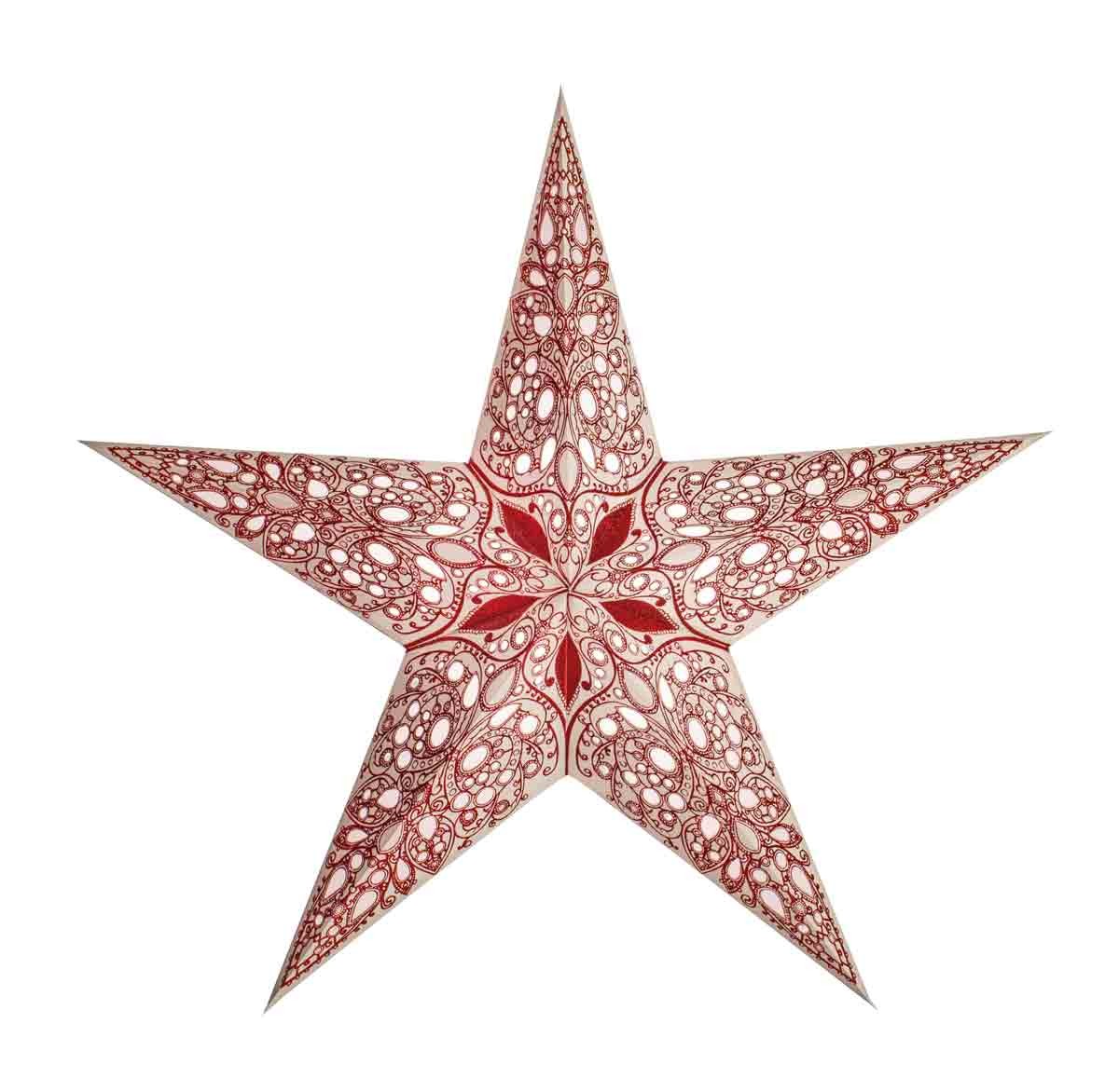 Papierstern starlightz raja red size M